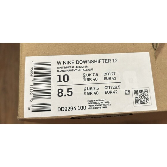 Women Nike Downshifter 12 Running Shoes White/Platinum/Silver DD9294-100… - Picture 6 of 6